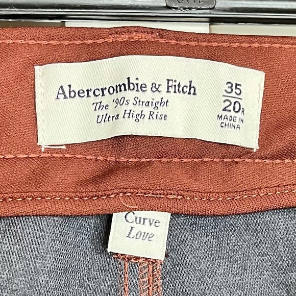 Brown Vegan Leather Abercrombie & Fitch Curve Love Size 35R - Picture 6 of 9